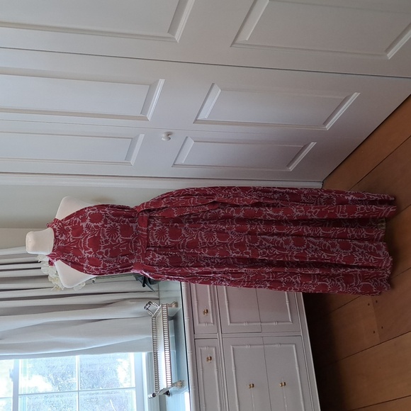 NWT Cleobella Evereve‎ Womens Wilder Red Floral  Halter Ankle Maxi Dress S-M - Picture 1 of 11